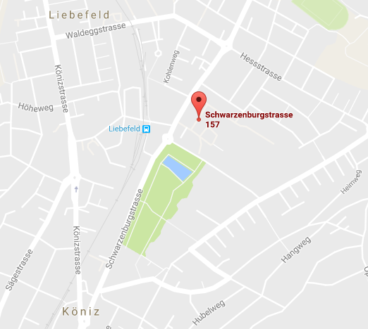 map of Anmeldestelle Chemikalien<br/>Schwarzenburgstrasse 157<br>
		3097 Liebefeld